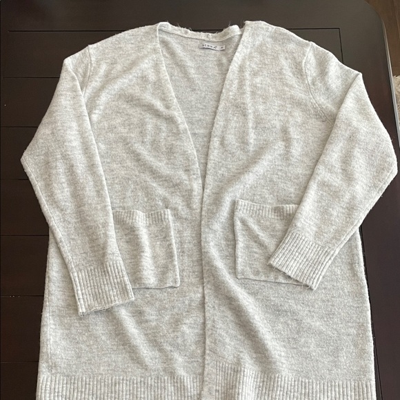 Serra Light Gray Open Front Cardigan - Picture 5 of 7
